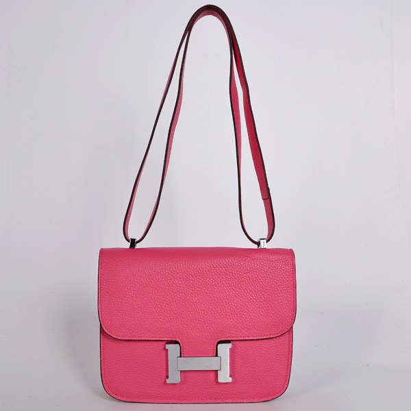 8888PS Hermes Constance Bag in pelle Clemence in Peach con Silve